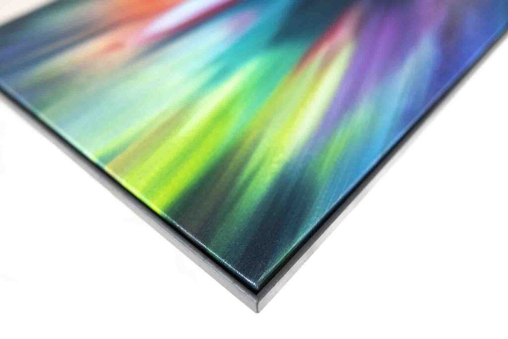 Schattenfugenrahmen aus Metall, Stahl schwarz, Keilrahmen mit Leinwand in Stahl Bilderrahmen.